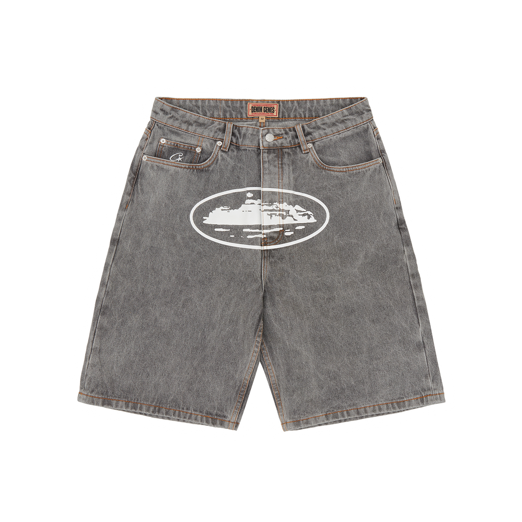 ISLAND DENIM SHORT [LIGHT GREY]