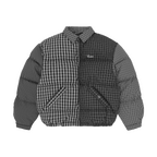 COLLAR BOLO DOWN JACKET [BLACK PLAID]