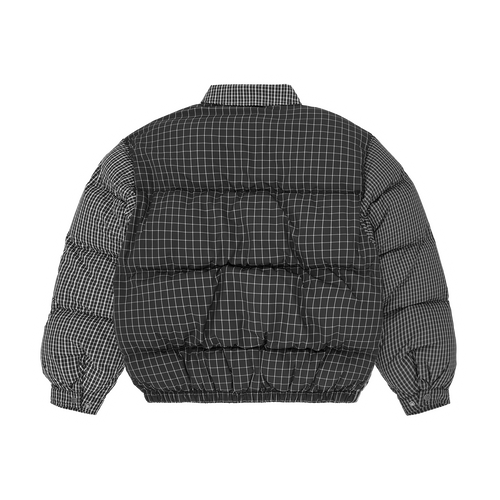 COLLAR BOLO DOWN JACKET [BLACK PLAID]