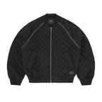 QUILTED EXCHANGE BOMBER [BLACK]