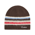MULTI STRIPE KNIT BEANIE [BROWN]