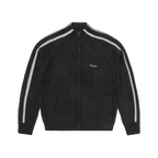 MULTI STRIPE KNIT ZIP UP [BLACK]