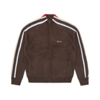 MULTI STRIPE KNIT ZIP UP [BROWN]