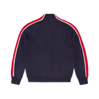 MULTI STRIPE KNIT ZIP UP [NAVY]