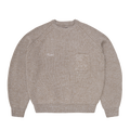 SCRIPT POCKET KNIT SWEATER [OATMEAL]