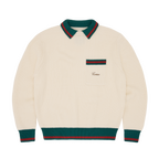 GIANNI KNIT POLO SWEATER [CREAM]