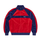 PISTA VELOUR TRACK JACKET [NAVYRED]