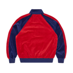 PISTA VELOUR TRACK JACKET [NAVYRED]
