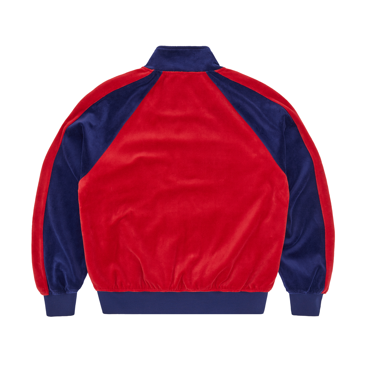 PISTA VELOUR TRACK JACKET [NAVYRED]