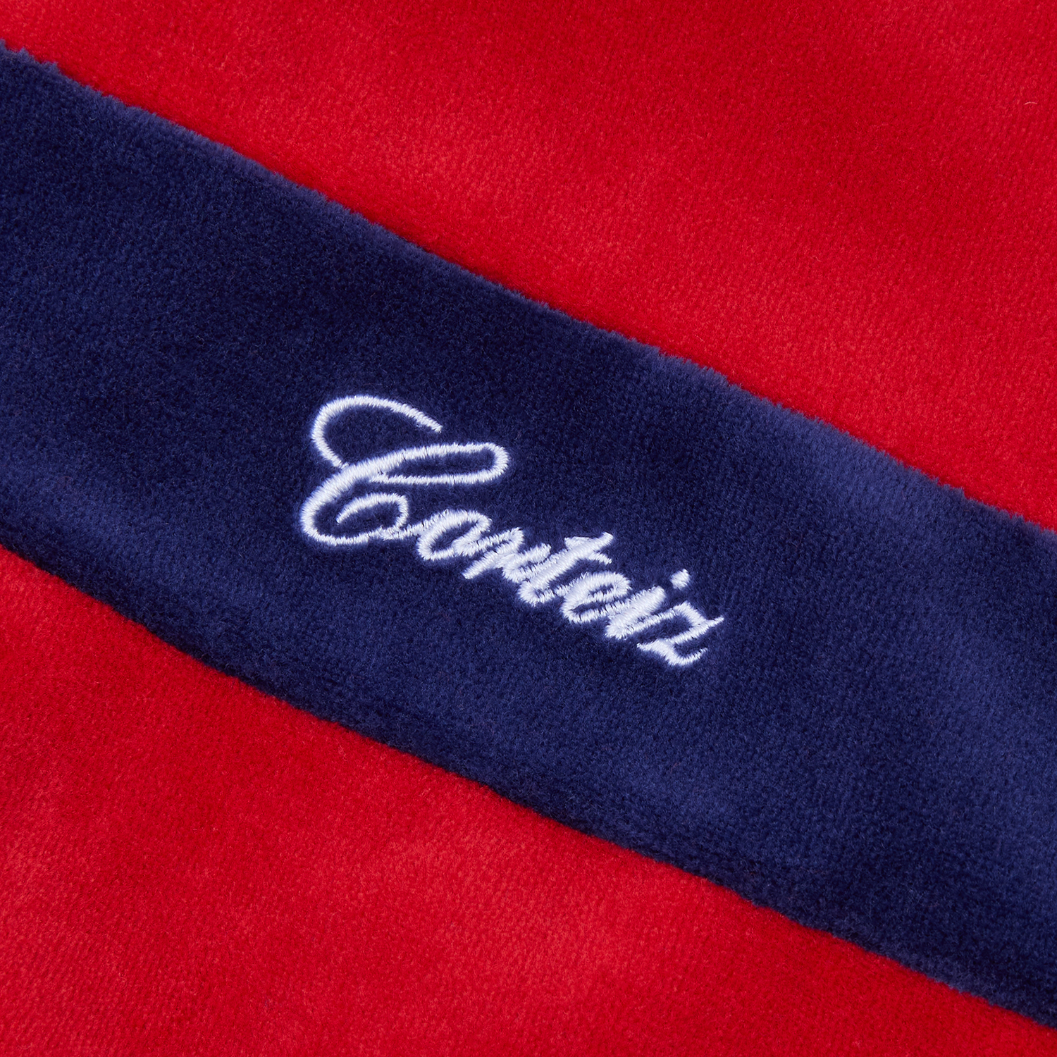 PISTA VELOUR TRACK JACKET [NAVYRED]