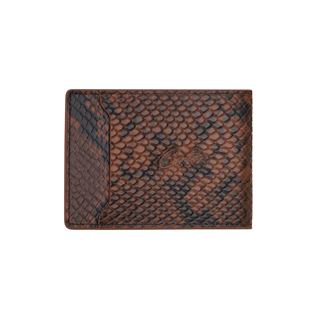 ISLAND LEATHER CARD HOLDER [BROWN SNAKE]